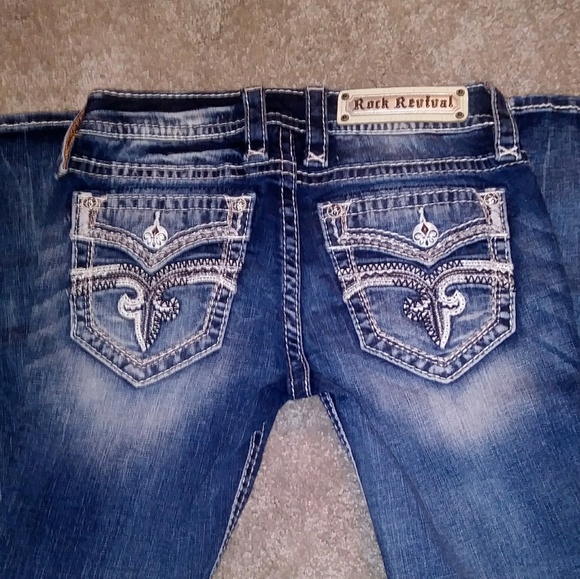 LN~ Rock Revival Arisa Straight Jeans size 25 - Picture 3 of 3